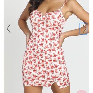 Showpo Amara dress in Red Floral